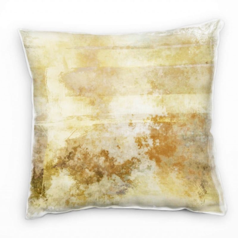 Abstrakt, getupft, gemalt, beige, braun Deko Kissen 40x40cm für Couch Sofa Lounge Zierkissen