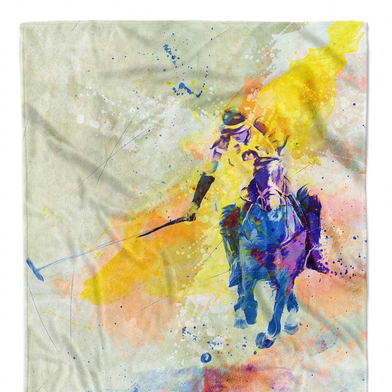 SplashArt Sport Handtuch Strandhandtuch Saunatuch Kuscheldecke Kunstvoll Polo II Sporthan