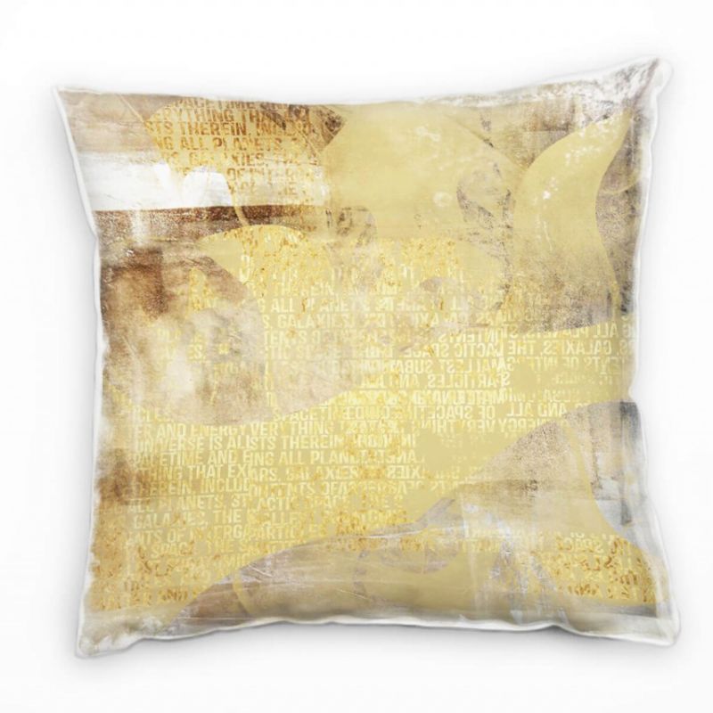 Couch Sofa Lounge Zierkissen in 40x40cm Gold Nussbraun Hellgrau Ockergelb