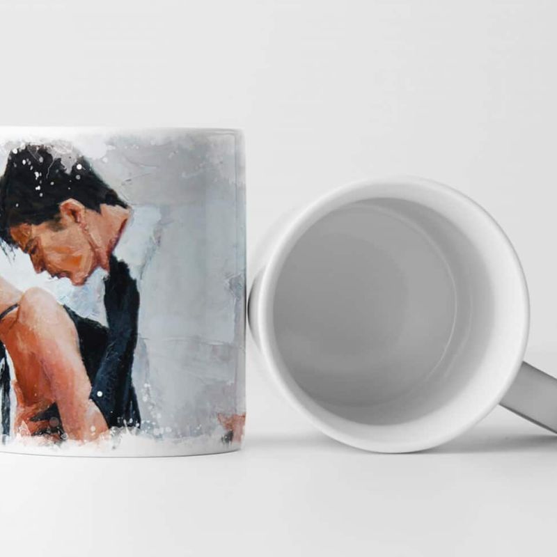 Tasse Geschenk Digitales Bild – Tangotänzer mit weißem Hintergrund