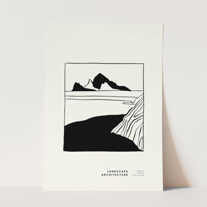 Graphische Kunst Modern Dekorativ Illustration Minimal Schwarz Weiß