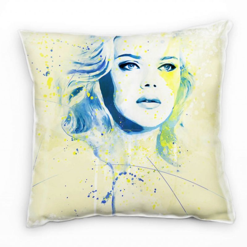 Scarlett Johansson I Deko Kissen Bezug 40x40cm für Couch Sofa Lounge Zierkissen