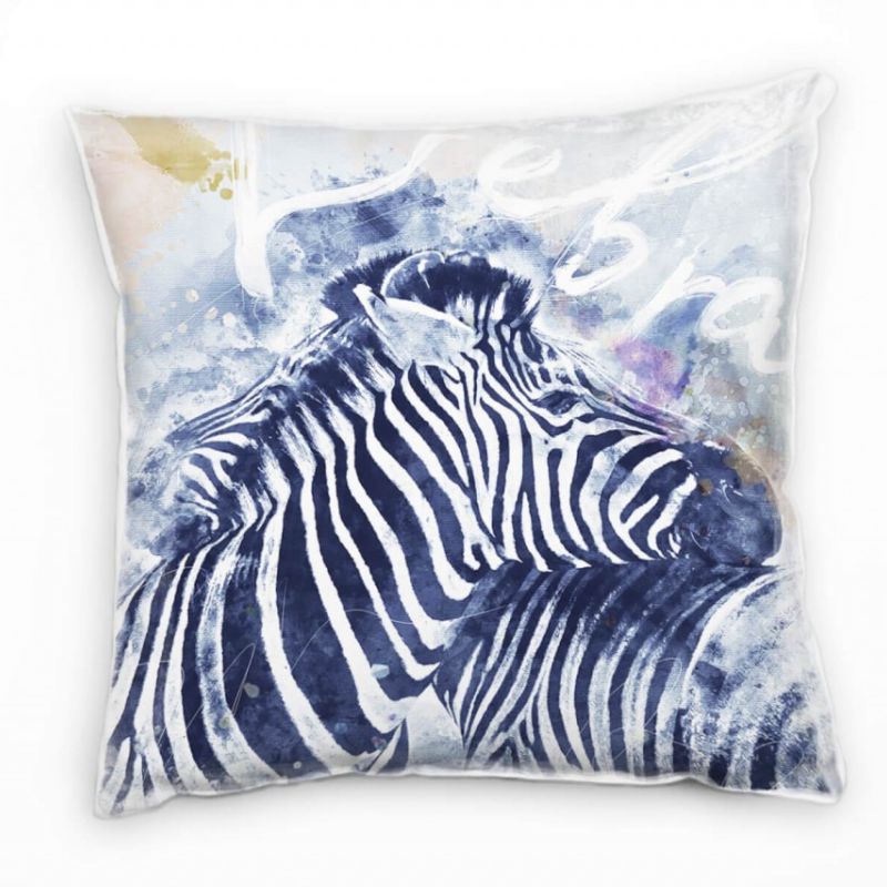 Zebra II Deko Kissen Bezug 40x40cm für Couch Sofa Lounge Zierkissen