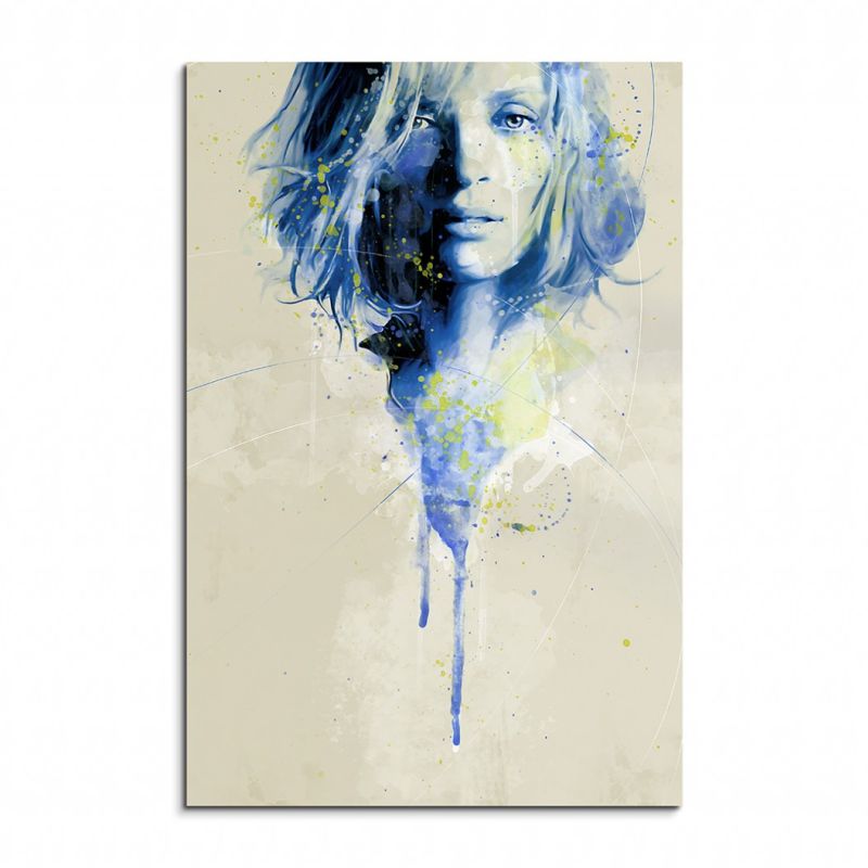 Uma Thurman V Aqua 90x60cm Wandbild Aquarell Art