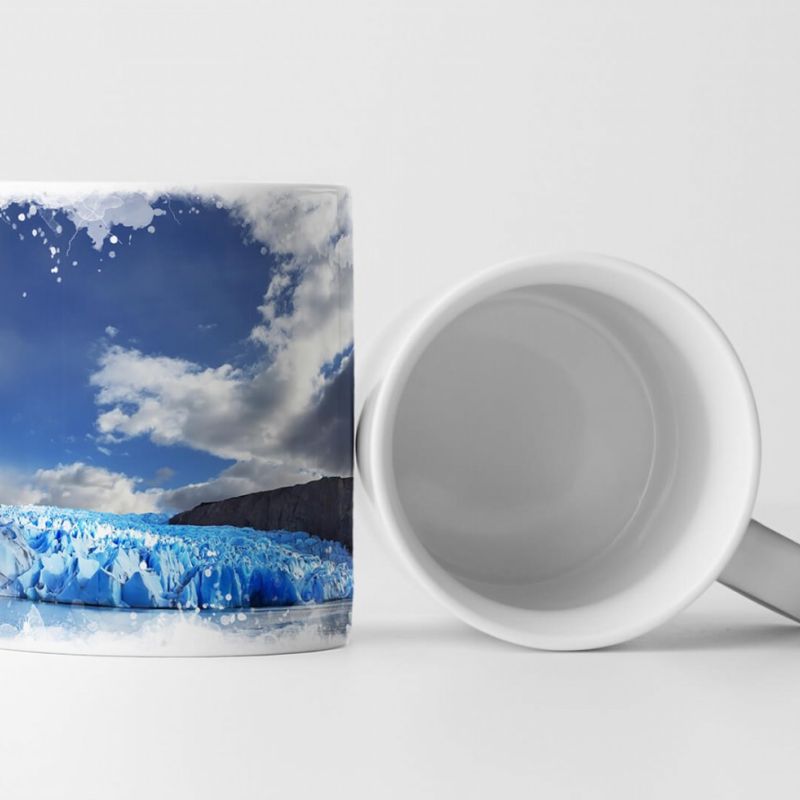 Tasse Geschenk Landschaftsfotografie – See mit grauem Gletscher Pantagonien Chile