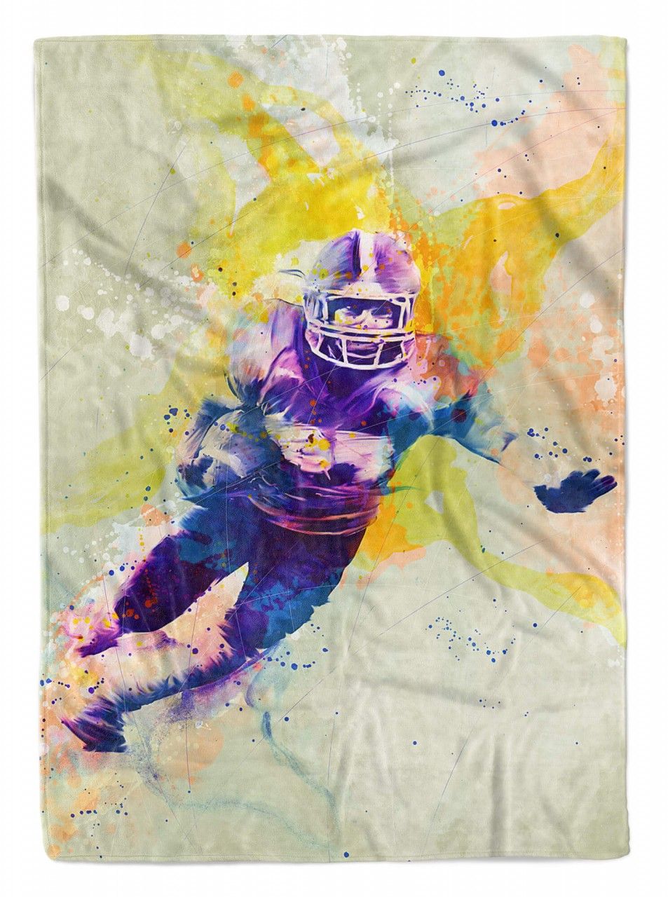 SplashArt Sport Handtuch Strandhandtuch Saunatuch Kuscheldecke Kunstvoll American Footbal