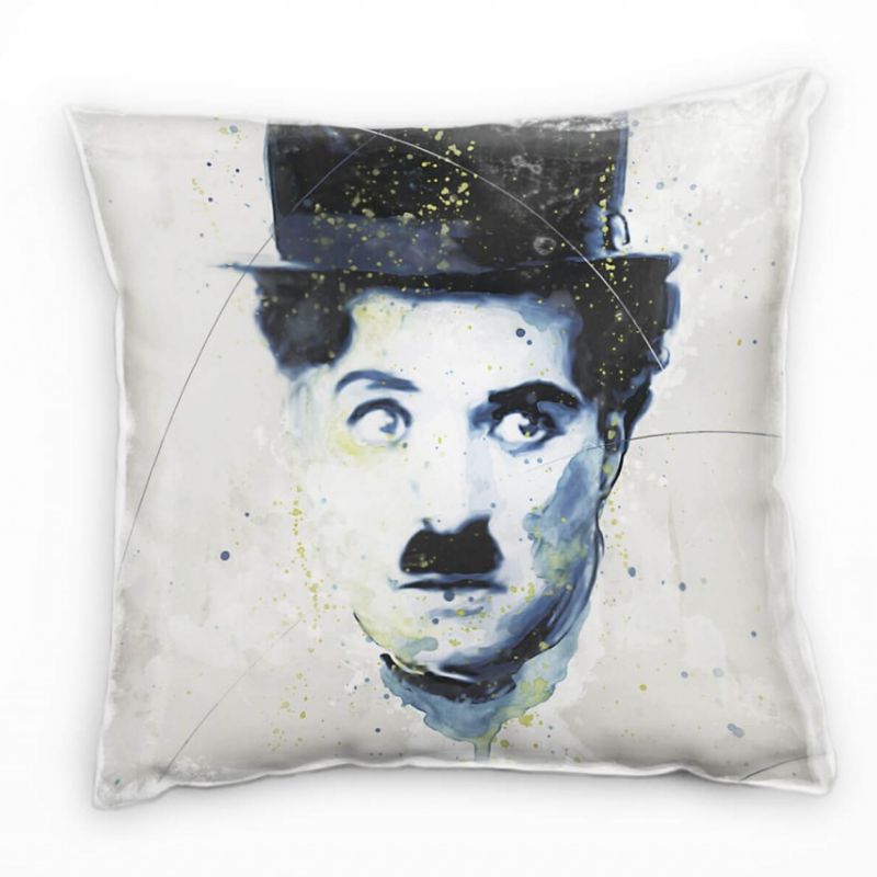 Charlie Chaplin Deko Kissen Bezug 40x40cm für Couch Sofa Lounge Zierkissen