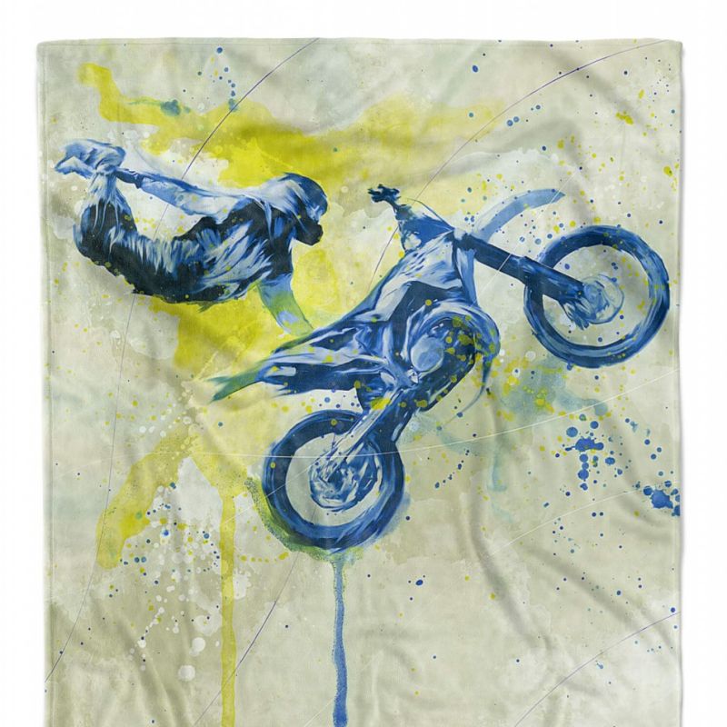 SplashArt Sport Handtuch Strandhandtuch Saunatuch Kuscheldecke Kunstvoll Motorrad Xgames