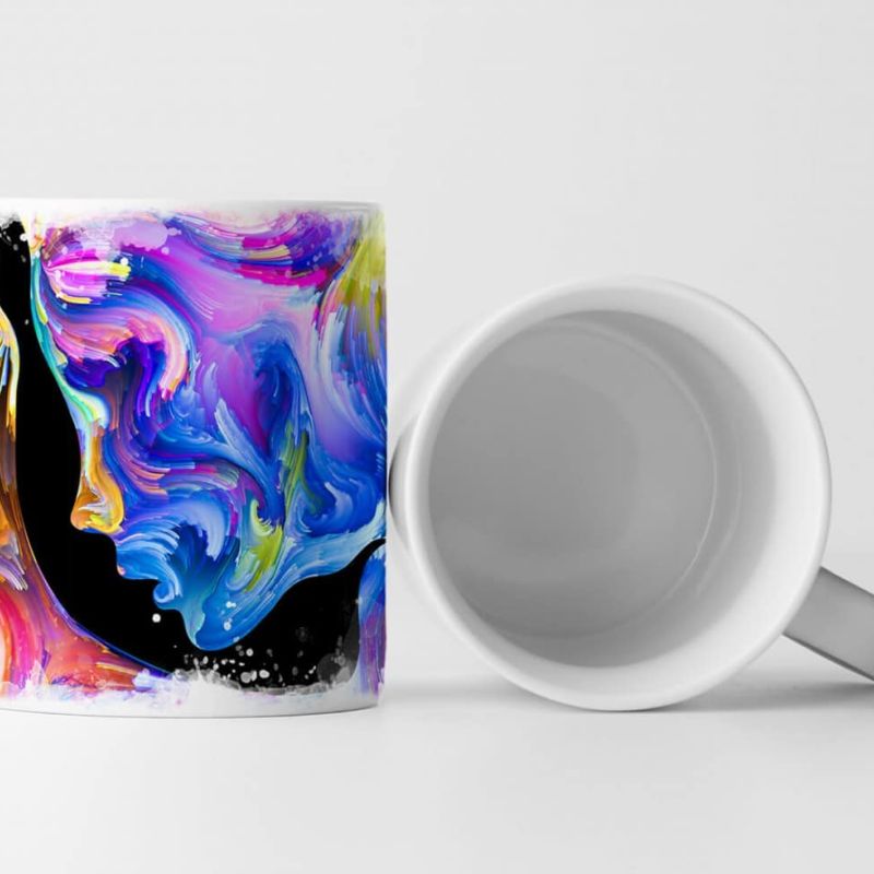 Tasse Geschenk Abstraktes Bild – Abstraktes Profil eines Menschen