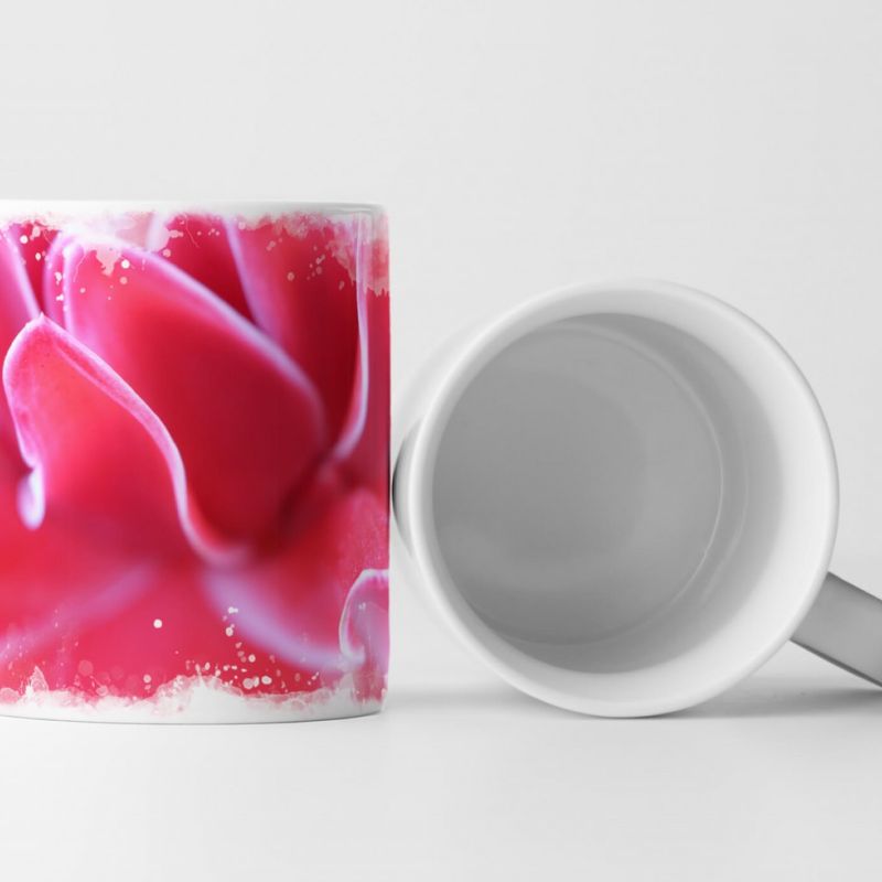 Tasse Geschenk Pinke Blume – close up