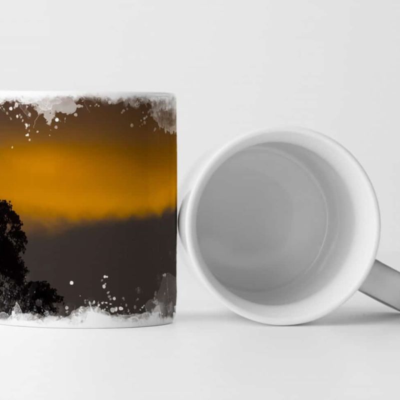 Tasse Geschenk Traumhafter Sonnenuntergang hinter Wolken