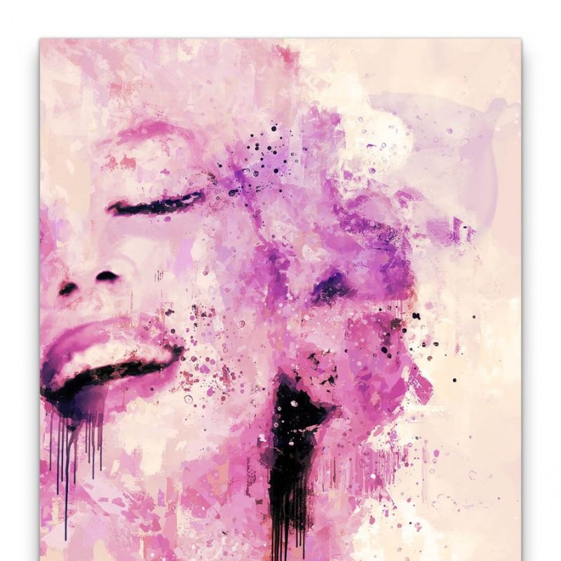 Marilyn Monroe Porträt Abstrakt Kunst Ikone Hollywood Filmstar 60x90cm Leinwandbild