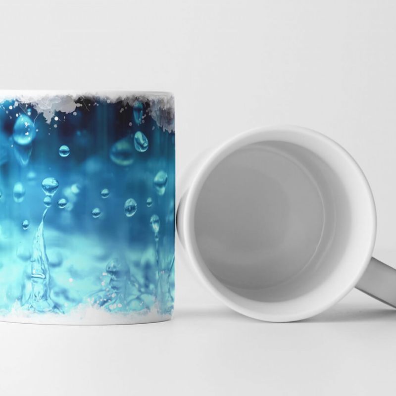 Tasse Geschenk Naturfotografie – Prasselnde Regentropfen