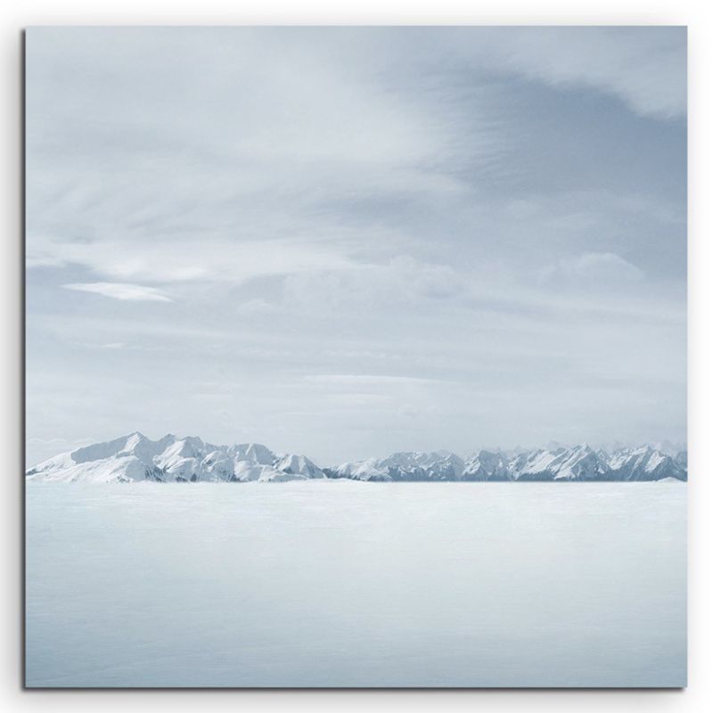 Landschaftsfotografie – Weiße Winterlandschaft auf Leinwand