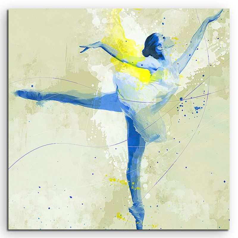 Ballett 60x60cm SPORTBILDER Paul Sinus Art Splash Art Wandbild Aquarell Art