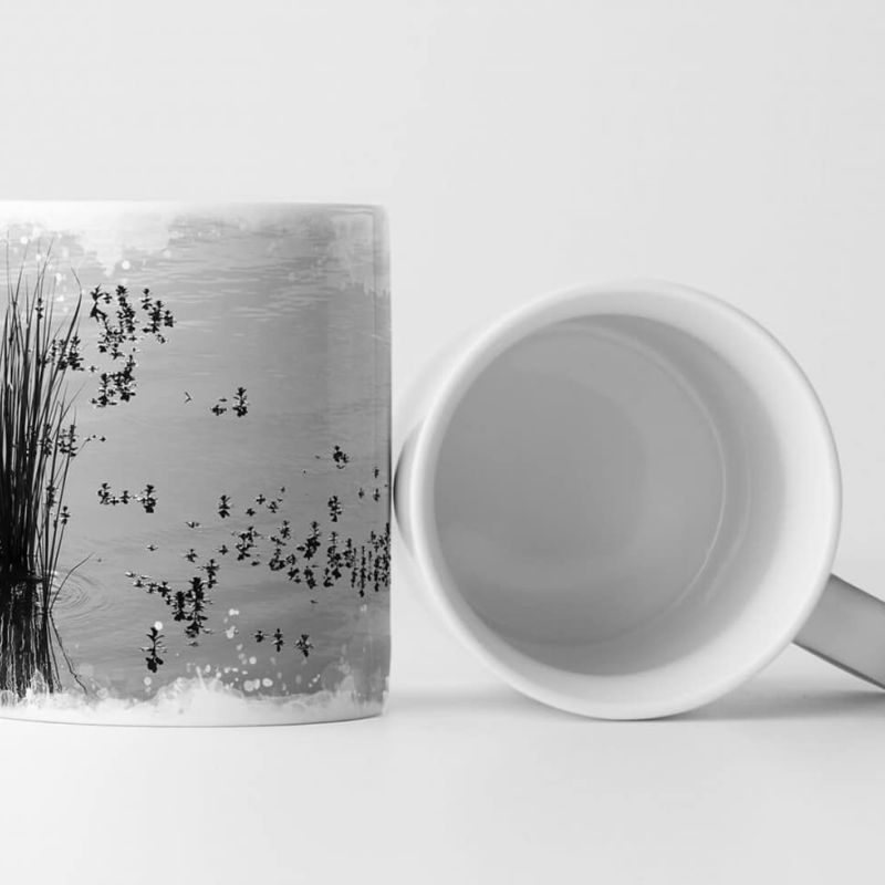 Tasse Geschenk Naturfotografie – Schilf im Wasser