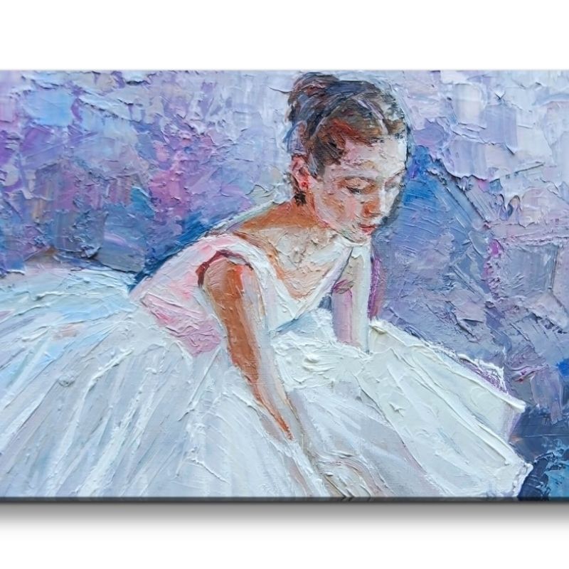 Leinwandbild 120x60cm Ballerina Ballett Junge Frauen Tänzerin Malerisch Kunstvoll