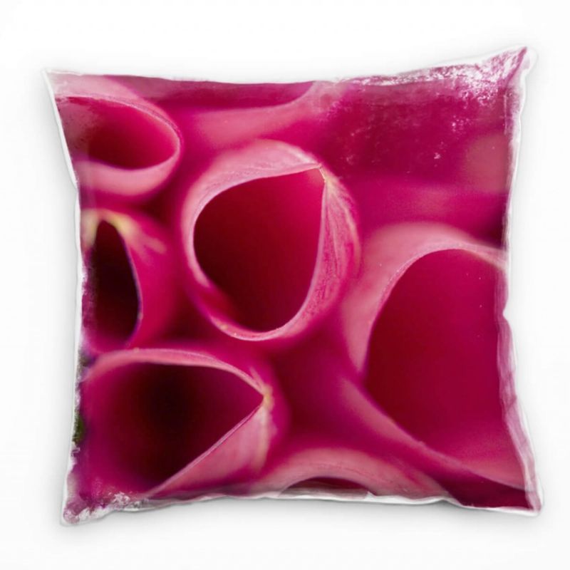 Macro, Blumen, Blütenblätter, pink Deko Kissen 40x40cm für Couch Sofa Lounge Zierkissen