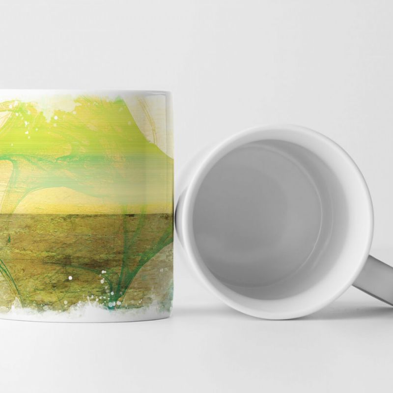 Tasse Geschenk sonnengelb, grasgrün