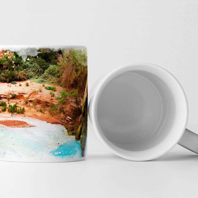 Tasse Geschenk Landschaftsfotografie – Wasserfall Havasu Falls Grand Canyon USA