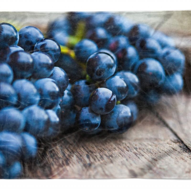 Handtuch Strandhandtuch Saunatuch Kuscheldecke  mit Fotomotiv Blaubeeren Früchte