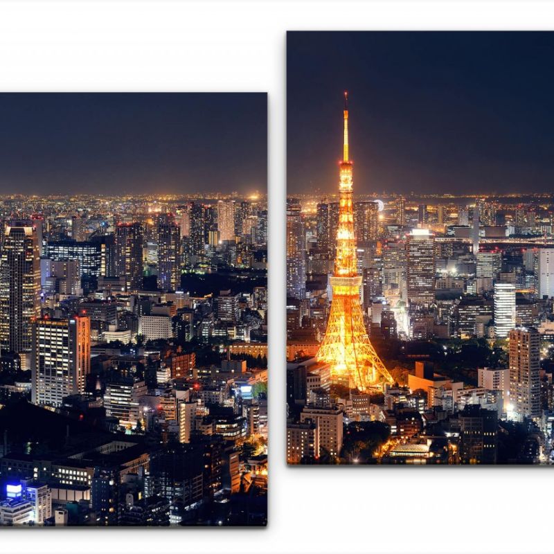 Tokyo Skyline Wandbild in verschiedenen Größen