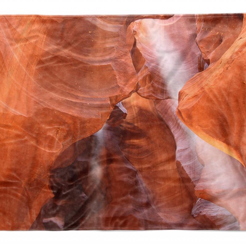 Handtuch Strandhandtuch Saunatuch Kuscheldecke  mit Fotomotiv Steinhöhle Sandste