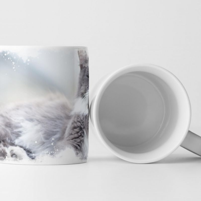 Tasse Geschenk Tierfotografie – schöne Katze entspannt