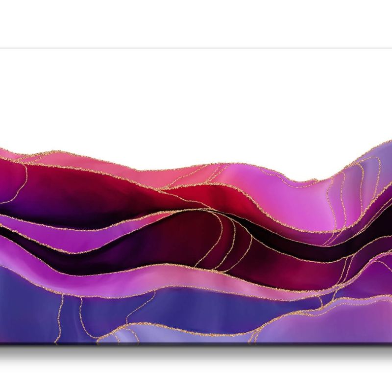 Leinwandbild 120x60cm Schöne Farben Abstrakt Dekorativ Kunstvoll Wellen