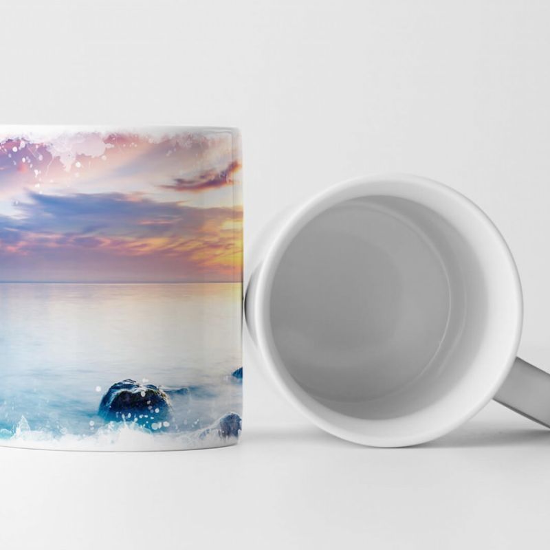 Tasse Geschenk Landschaftsfotografie – Bunter Sonnenaufgang Krim