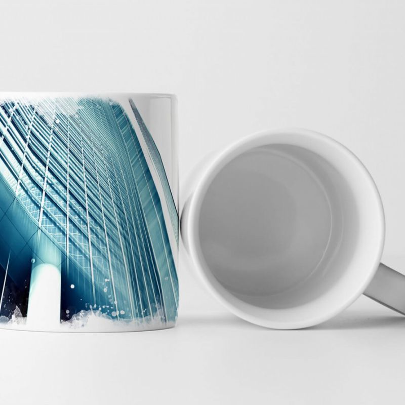 Tasse Geschenk Digitale Grafik – Imposanter Wolkenkratzer