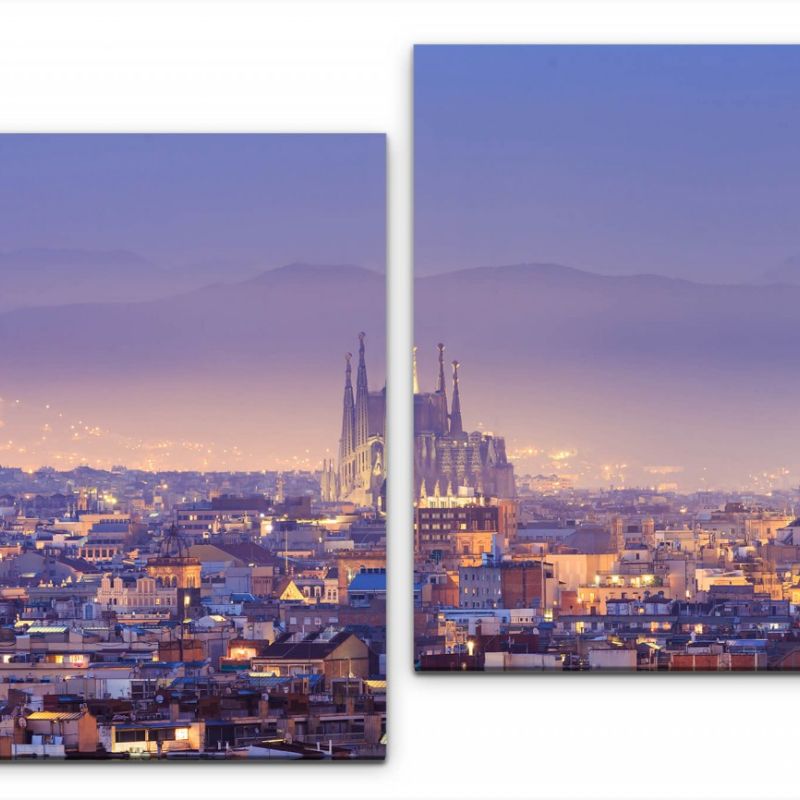 Skyline Barcelona Wandbild in verschiedenen Größen