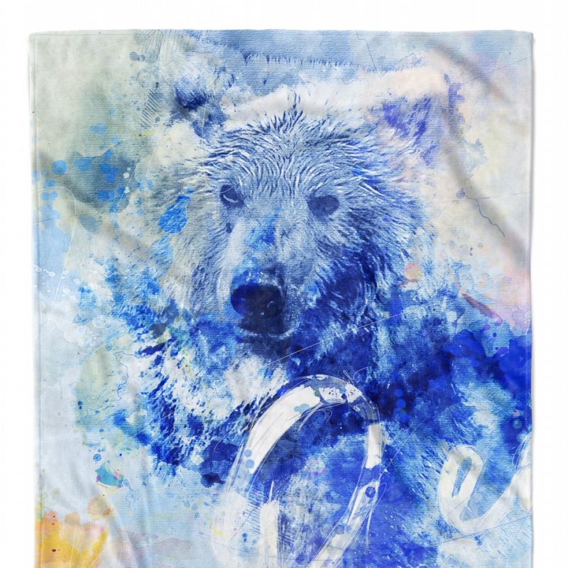 Handtuch Strandhandtuch Saunatuch Kuscheldecke SplashArt Tier Serie Kunstvoll Bear Motiv