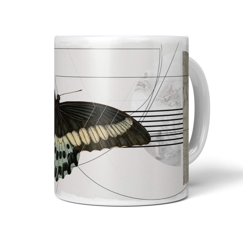 Dekorative Tasse mit schönem Motiv schönem Design Schmetterling Einzigartig Kunstvoll