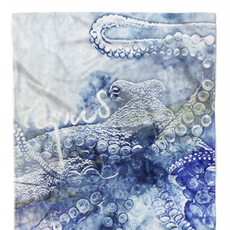 Handtuch Strandhandtuch Saunatuch Kuscheldecke SplashArt Tier Serie Kunstvoll Octopus Mot