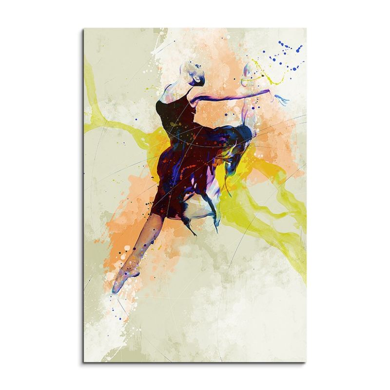 Ballett III 90x60cm Aquarell Art Leinwandbild