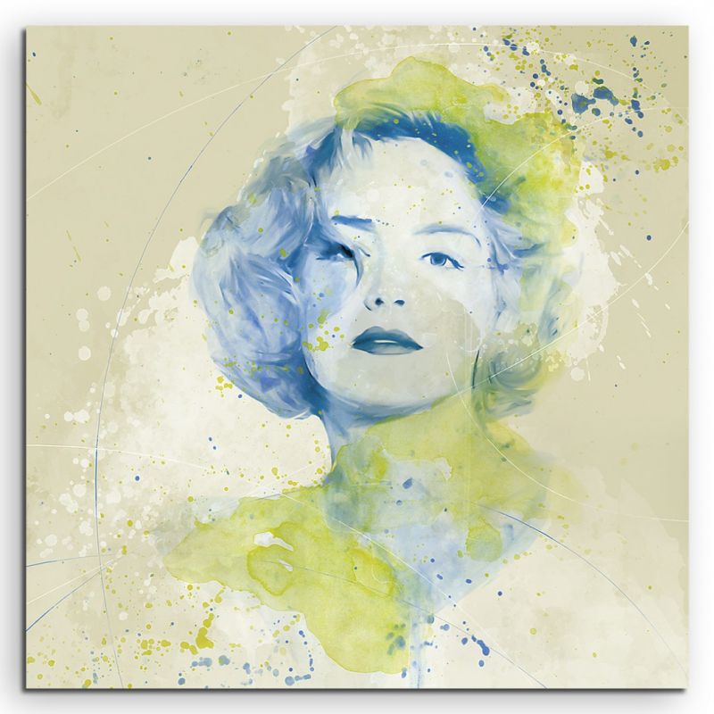 Sharon Stone III Aqua 60x60cm Wandbild Aquarell Art