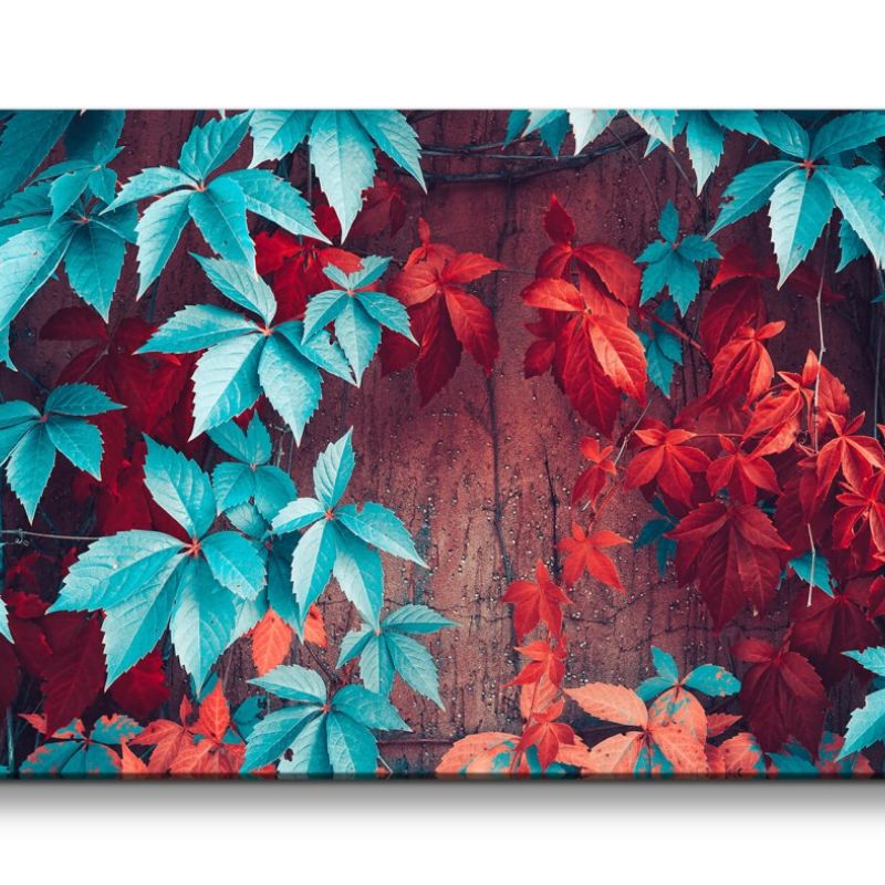 Leinwandbild 120x60cm Herbst Herbstblätter Schön Dekorativ Fotokunst