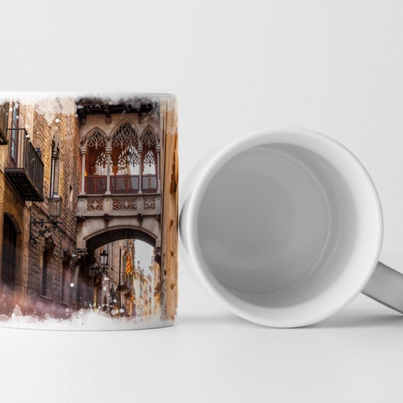 Tasse Geschenk Fotografie –  alte Stadtgasse