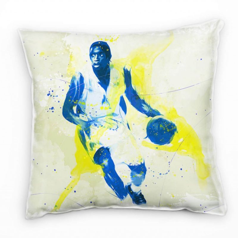 Basketball II Deko Kissen Bezug 40x40cm für Couch Sofa Lounge Zierkissen