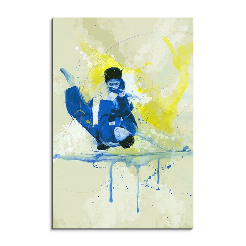 Judo I 90x60cm SPORTBILDER Paul Sinus Art Splash Art Wandbild Aquarell Art