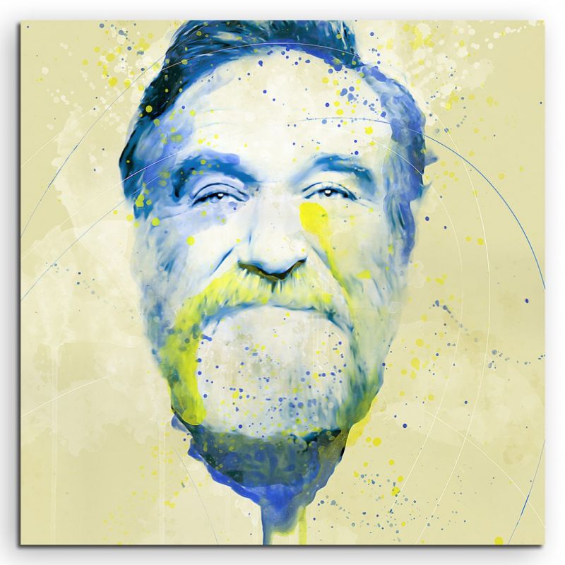 Robin Williams Aqua 60x60cm Wandbild Aquarell Art