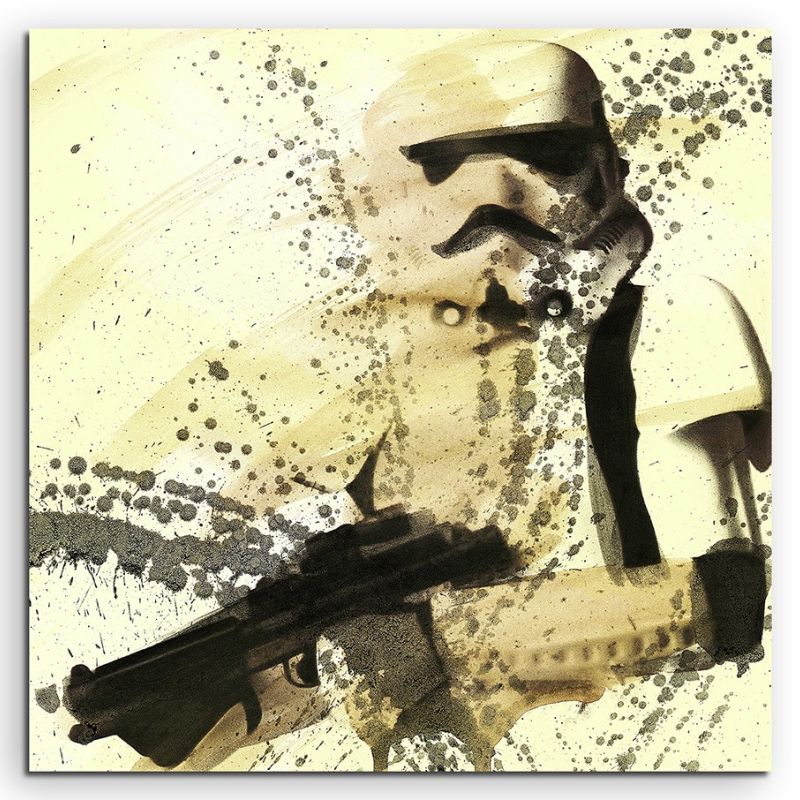 Stormtrooper 60x60cm  Aquarell Art Leinwandbild