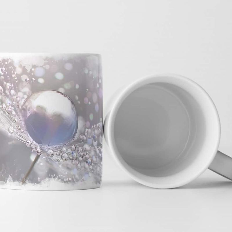 Tasse Geschenk Fotografie – Pusteblume silbern schimmernd