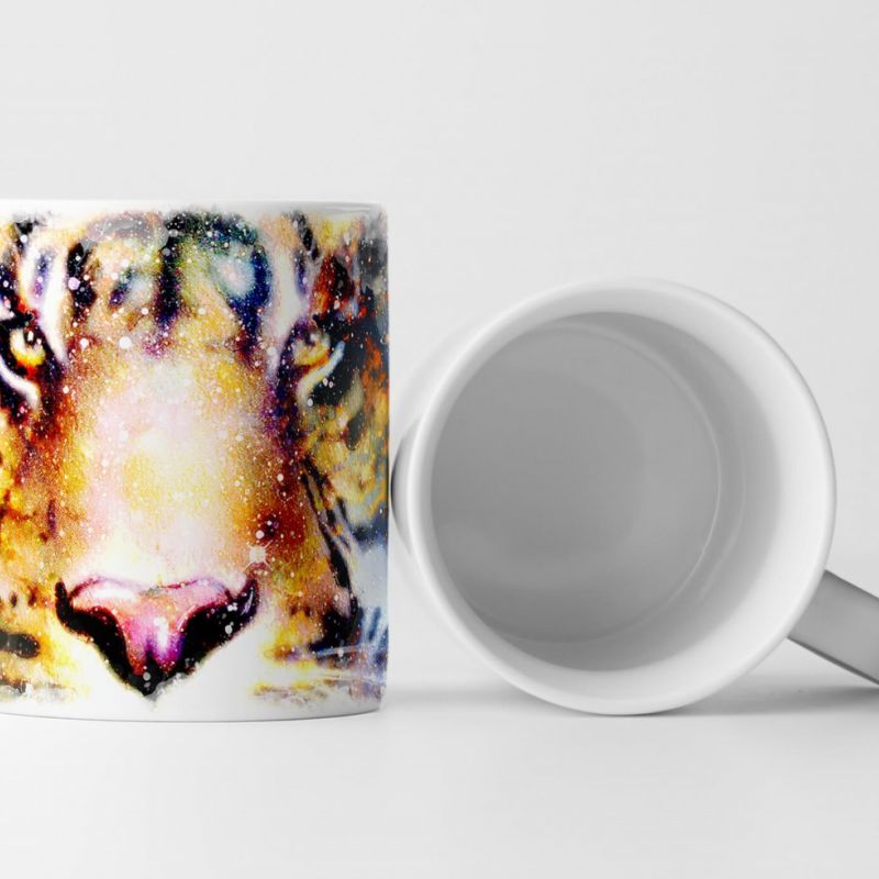 Tasse Geschenk  Tiger im All – Fotomanipulation