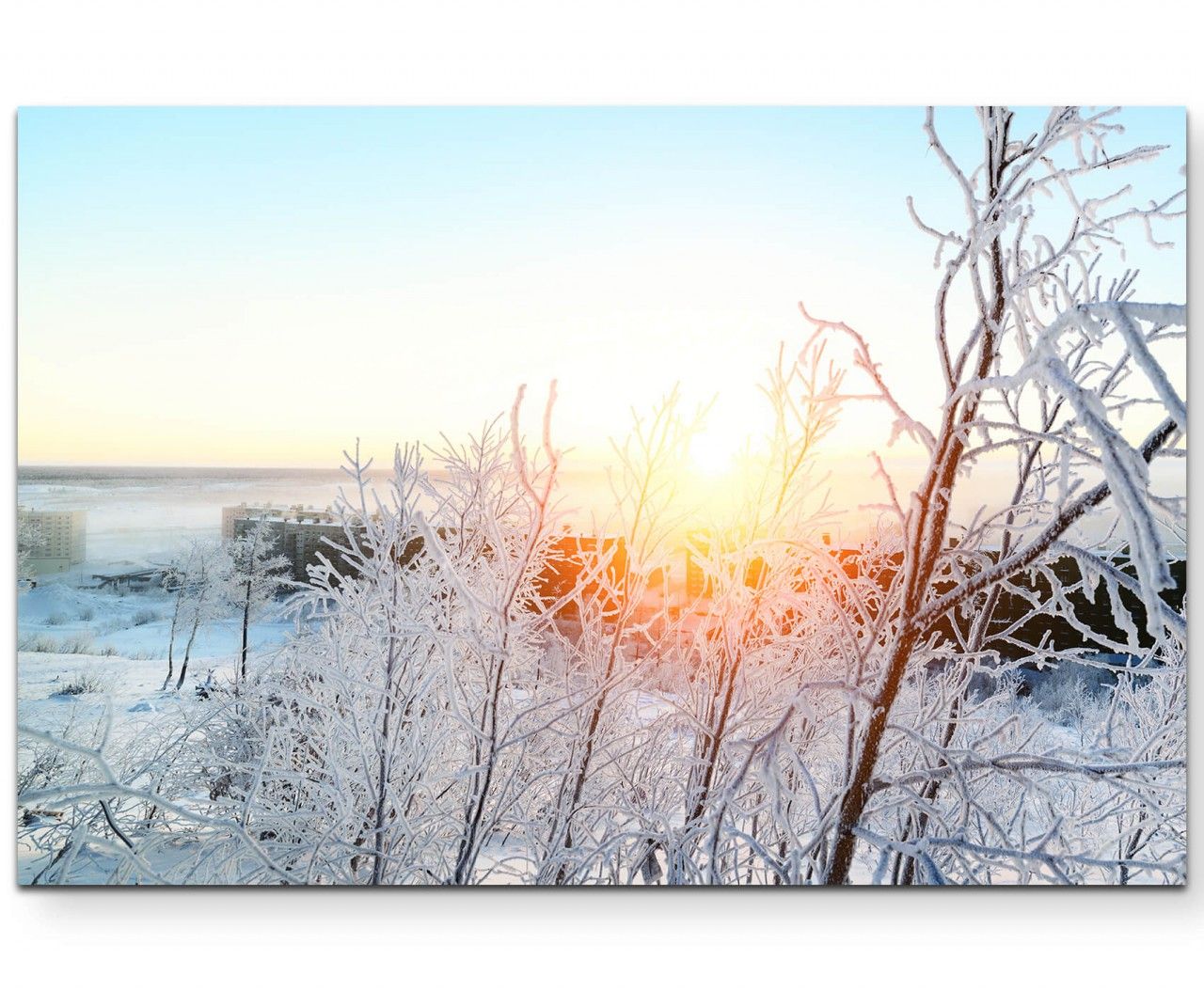 Winterlandschaft  Frost – Leinwandbild