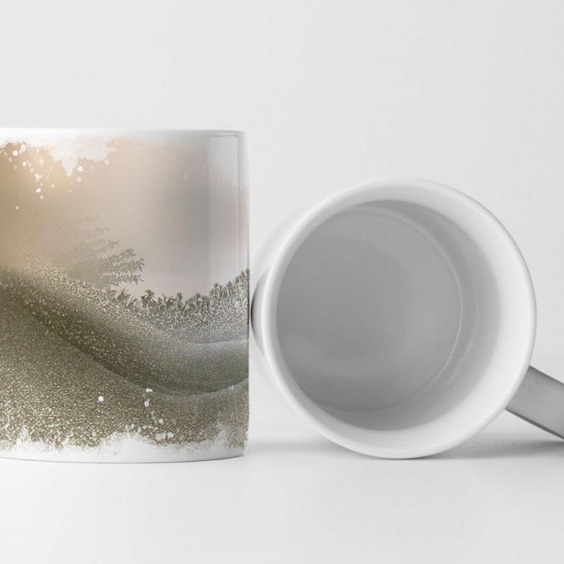 Tasse Geschenk Die Magie des Winters – Eiskristalle am Fenster