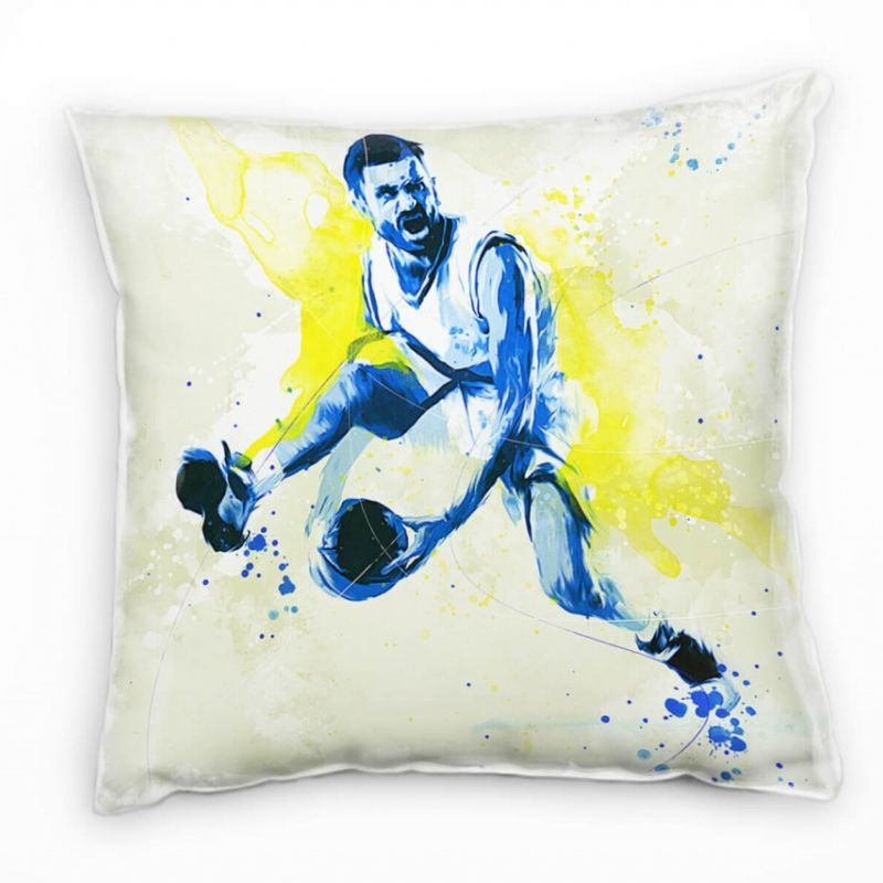 Basketball III Deko Kissen Bezug 40x40cm für Couch Sofa Lounge Zierkissen