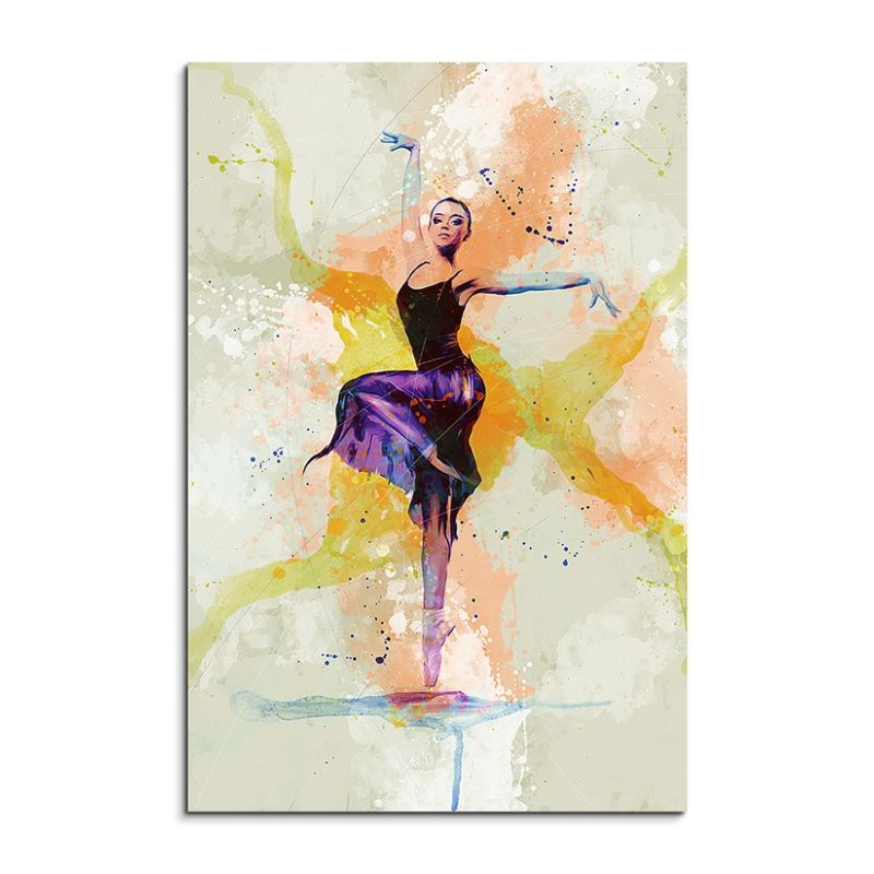 Ballett IV 90x60cm Aquarell Art Leinwandbild