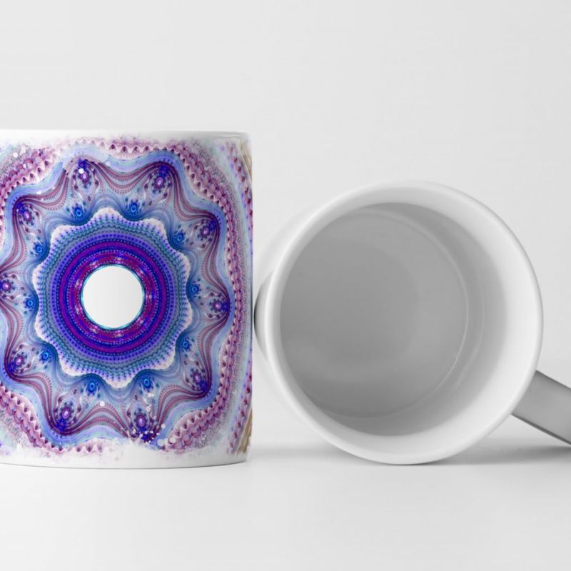 Tasse Geschenk Digitale Grafik – Buntes Mandala Glas